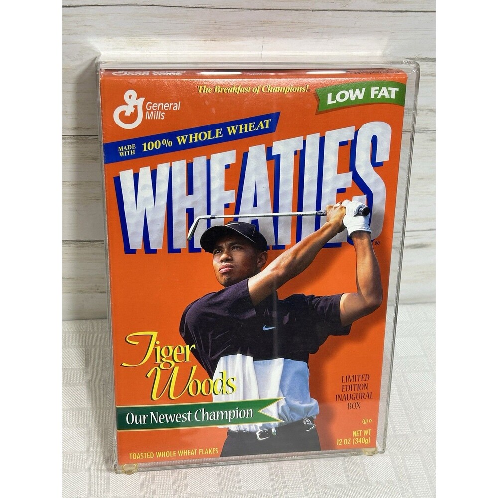 1998 SEALED! Tiger Woods collectable Wheaties box Limited Edition Inaugural Box